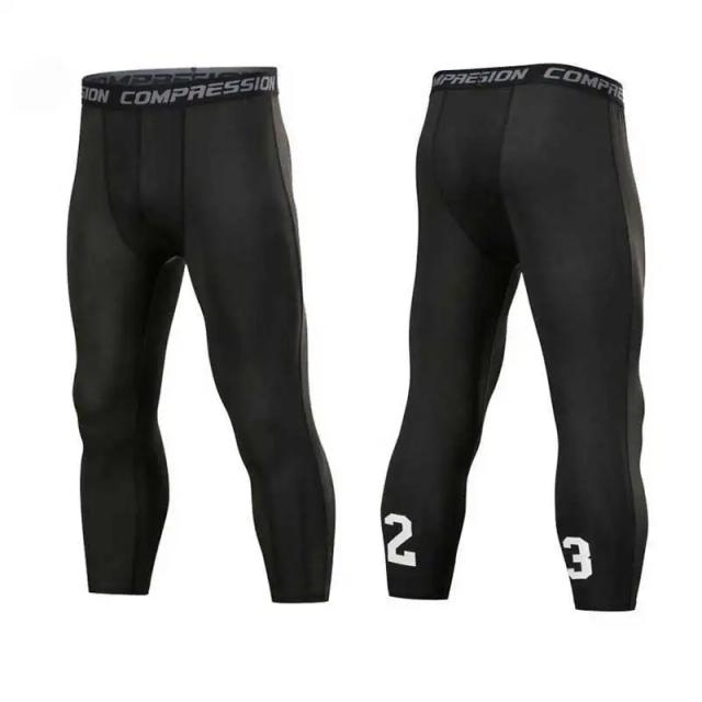 Conjunto Masculino de Basquete e Treino: Shorts e Collants para Exercícios, Corridas e Caminhadas em Secagem Rápida
