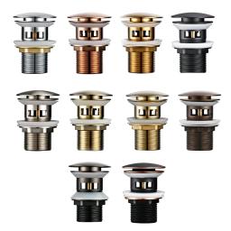 Rolha de resíduos de sifão para pia do banheiro, Botão Pop Up Drain, Plug Drainer, Lavatório, Acessório Faucet, Tubo de lavatório, Black Gold Rose - Image 3