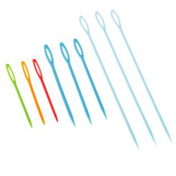 Agulhas coloridas de plástico, 9 peças, olho grande, agulhas de costura para crianças, artesanato, bordado, suéter, ferramenta de tecelagem - Image 4
