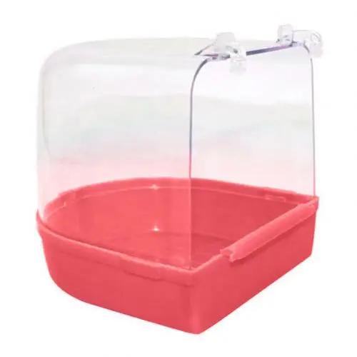 Caixa de Plástico para Banho de Pássaros - 1 Peça, Ideal para Papagaios e Animais de Estimação, Gaiola Pendente e Tigela para Banheira de Pássaros