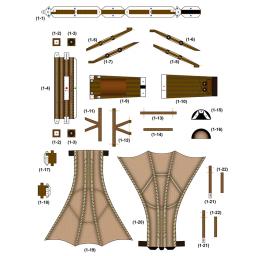 Handmade 3D Papel Modelo Papercraft, Leonardo da Vinci Aeronaves planador, DIY Arte, Origami Artesanato Brinquedos, Adolescentes e Adultos, ZX-078 - Image 3