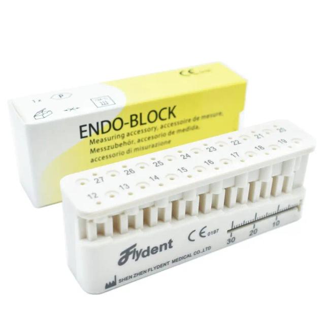 Bloco Endo Autoclavável Dental com Régua Suporte - Mini Instrumento de Medição para Dentistas