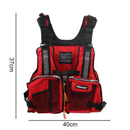 Colete salva-vidas do caiaque da pá unversal para a sobrevivência adulta terno esportes aquáticos roupa de segurança com listra reflexiva multi-bolso - Image 6
