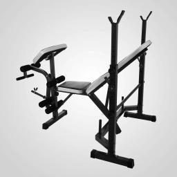 Bancada de levantamento de peso ajustável combinação fitness 660lb casa ginásio bancada rack treino ue grátis - Image 3
