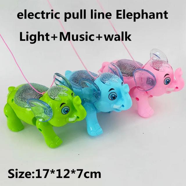 Brinquedo de Tração Elétrica - Unicórnio, Cavalo, Veado, Porco e Cão com Luz e Música em Movimento