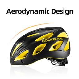 ROCKBROS-Capacete de Bicicleta para Homens e Mulheres, Integralmente Moldado, EPS, Ultraleve, Ao Ar Livre, MTB, Ajustável, Split, Ciclismo, Acessório - Image 4