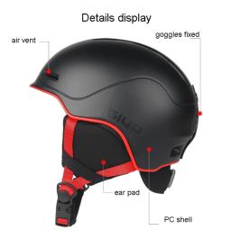 Unisex super leve capacete de esqui portátil, veludo ABS branco, proteção de segurança para a cabeça, integrado, quente, equitação, inverno, 2024 - Image 3