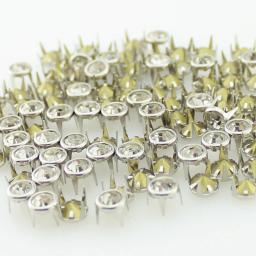 100 peças alta qualidade 7mm garras strass rebites bolsa de couro roupas artesanato acessório decoração cristal rebites - Image 3