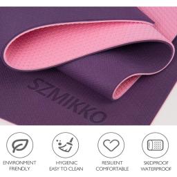Szmikko marca esteiras de yoga nova espessada antiderrapante esteira de yoga ginásio esteiras esportes almofada almofadas de pilates ginástica - Image 1