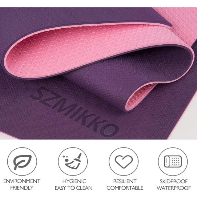 Esteira de Yoga Antiderrapante Espessada Szmikko - Conforto e Estabilidade para Seus Treinos de Ginástica e Pilates