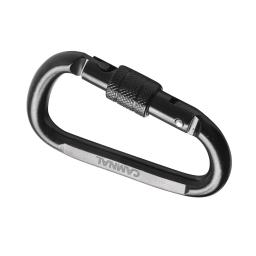 Mosquetão de trava 30kn, equipamento de escalada em forma de d, preto certificado da ce - Image 2