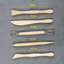 5 Pçs/set Cerâmica Escultura Em Argila Faca De Arte Escultura De Madeira Artesanato Em Cerâmica Cerâmica Figurinhas DIY Ferramenta de Modelagem de Afiar - Image 3
