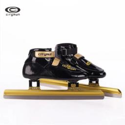 Cityrun patins de gelo sapatos com 380mm 410mm 430mm prata 62 faca fibra carbono botas pista campo corrida gelo lâmina inline pista curta - Image 5
