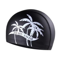 Touca de natação impermeável, gorro protetor de orelha longa para esportes natação, piscina, tamanho livre para homens e mulheres adultos - Image 2