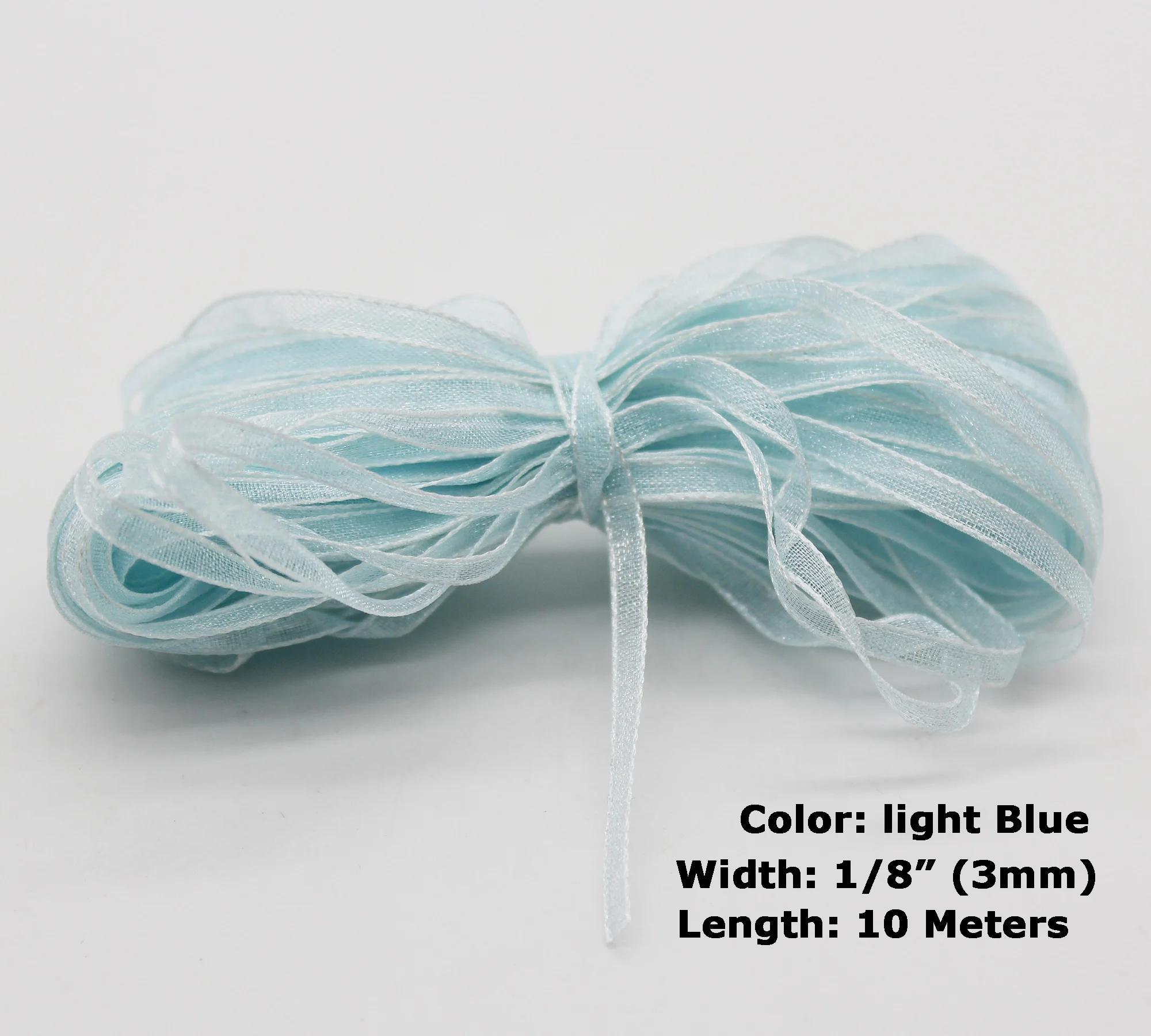 Maior coleção de fitas de organza 5 tamanhos, cor sólida, fita estampada de cetim, pontos transparentes, acessórios faça você mesmo 3mm 9mm 16mm 25mm - Image 1
