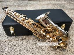 Saxofone Jupiter JAS com Case, Alto Eb Tune, Níquel, Corpo Prateado, Chave Laca Dourada, Instrumento de Música, Sax E-flat, 1100SG - Image 2
