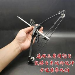 Ao ar livre mini arco composto com polia portátil destacável poderoso alvo tiro com arco e flecha brinquedos esportivos conjunto - Image 6