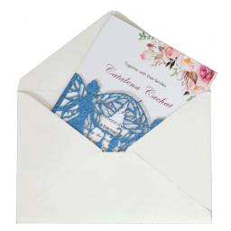 Convites e cartões de presente personalizados, 50 peças, festa de aniversário, faça você mesmo, fada, borboleta - Image 6