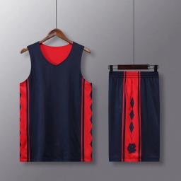 Camisa de basquete dupla face conjunto invertido basquete uniforme masculino impresso esportes terno ambos os lados camisa de treinamento shorts personalizado - Image 3