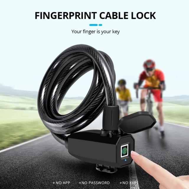Cadeado à Prova d'Água com Impressão Digital: Segurança Anti-Roubo para Bicicletas, Motocicletas e Portões Externos