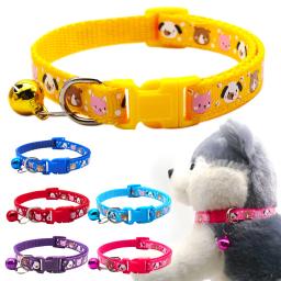 Coleira com sino ajustável e fivela para animais de estimação, suprimentos para coleira de gato, cão e gato, acessórios de coleira pequena para animais de estimação, 100 peças - Image 1