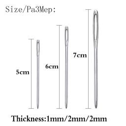 Agulhas para fechar agulhas de tricô, 9 peças, fio grande de aço, agulhas de costura, de mão crochê, conjunto de gancho, kit diy, ferramentas de artesanato, 3 tamanhos - Image 6