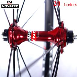 Novatec-Rodado de bicicleta dobrável de alumínio com QR, A271, F372SB, V Freio, 451, 406, 4 Rolamentos, 7-11Speed, 20, 24H - Image 3
