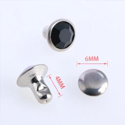 100 conjuntos de 6/8mm cristal ab guarnição rebites strass diamante studs para diy artesanato saco roupas couro deco picos broca vidro rebite - Image 6