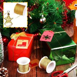 Cordão elástico para cavidades de 1mm e 20m, para artesanato, metálico, fazer joias, para presente, fita de natal - Image 6