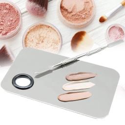 Paleta de cores multifuncional em aço inoxidável, placa de mistura, superfície lisa, várias formas, maquiagem, cosmético, 2021 Novo - Image 6