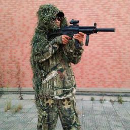 Handmade Camouflage Ghillie Cover para homens, roupas de caça, capa, chapéu, tricô, 80x90cm - Image 5