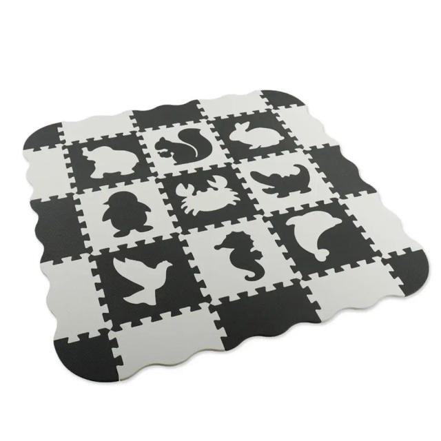 Tapete de Exercício em Espuma para Bebês - Puzzle de Cavalo Trojano 30cm x 30cm, Ideal para Brincadeiras Seguras e Divertidas