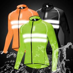 Wosawe jaqueta de ciclismo masculina alta visibilidade camisa multifuncional estrada mtb bicicleta blusão à prova vento jaqueta secagem rápida - Image 2