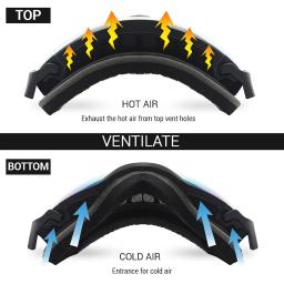 OTG Anti-Fog Ski Goggles para homens e mulheres, snowboard, skate, snowmobile, dupla camada, lente esférica, óculos de neve, M4 - Image 5