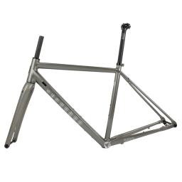 Quadro de bicicleta de estrada Seaboard GR02 Quadro de liga de alumínio com freio a disco off-road de cascalho, eixo de cilindro 700C com garfo de carbono - Image 5