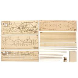 Kits De Navio De Veleiro De Madeira, Modelo DIY, Decoração De Casa, Presente De Barco, Brinquedo Para Crianças, Escala 1:100 - Image 3
