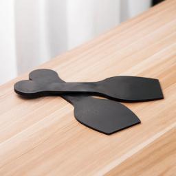 Ferramentas da arte da cerâmica preto plástico clapper argila espátula amassar pá lama diy escultura cerâmica ferramenta auxiliar ferramentas de modelagem - Image 3