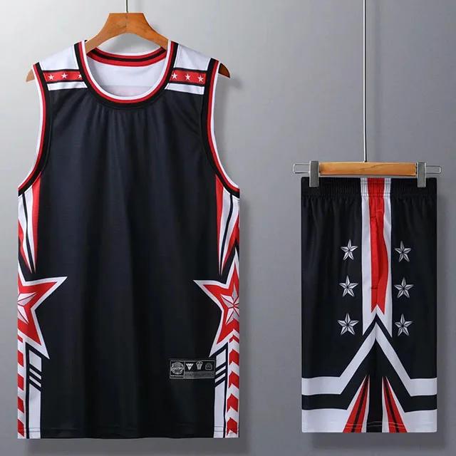Camisa de basquete respirável de secagem rápida para homens e mulheres, camisa esportiva e shorts esportivos para meninos, camisa juvenil - Image 1