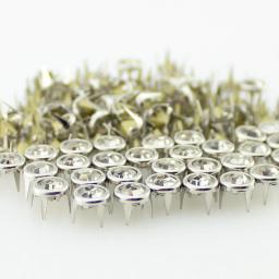 100 peças alta qualidade 7mm garras strass rebites bolsa de couro roupas artesanato acessório decoração cristal rebites - Image 1