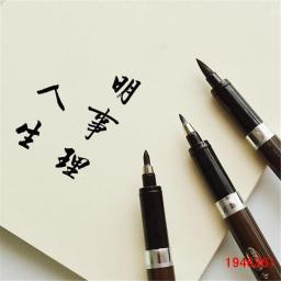 Conjunto de canetas de caligrafia chinesa com 3 peças, arte e escrita, escova para assinatura, palavras de aprendizagem chinesa, material escolar de papelaria - Image 2