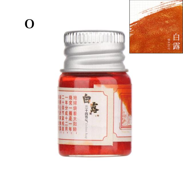 Caneta-tinteiro sem carbono para caligrafia em 24 cores com glitter, ideal para escritório e material escolar - 5ml