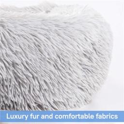 Cama luxuosa quadrada longa de pelúcia, canil lavável, tapete para cães pequenos, médios e grandes, suprimentos para animais, calmante - Image 2