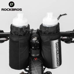 Rockbros bicicleta guiador saco ciclismo garrafa de água portador titular alça ampla reflexiva scooter pendurar saco bolsa da bicicleta acessórios - Image 2