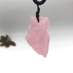Colar com pingente de pedras preciosas reiki, colar natural aleatório pedra bruta de cristal mineral bruto para cura, artesanato da moda, presente rq, 1 peça - Image 1