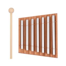 7-tom de madeira sinos com martelo instrumento de percussão para oração yoga meditação musical carrilhão brinquedo para crianças professores - Image 4