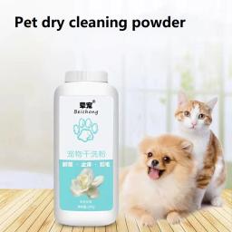 Pet limpeza a seco em pó seguro natural suprimentos de banho gato cão rápido fácil limpo pet bath suprimentos totoro hamster esterilização - Image 1
