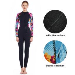 Neoprene impressão wetsuit natação kitesurf 3mm feminino surf equipamento de mergulho subaquático manter quente no inverno caça submarina terno - Image 1