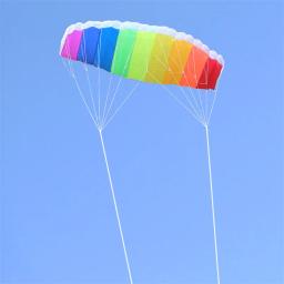 Paraquedas de arco-íris para crianças, bico de paraquedas com linha dupla, 1.4 m, acolchoado de nylon, parafóleo, manobras, brinquedos educacionais para crianças - Image 5