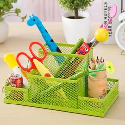 Mesh Cube Metal Stand Combinação Titular, Acessórios de mesa, Organizador de papelaria, Caneta e lápis titular, Material de escritório, Estudo Armazenamento - Image 1