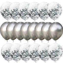 Balões de confete de látex de metal brilhante, 12 polegadas, decorações para festa de aniversário de feliz, menino e menina, suprimentos para festa de casamento, chá de bebê - Image 5